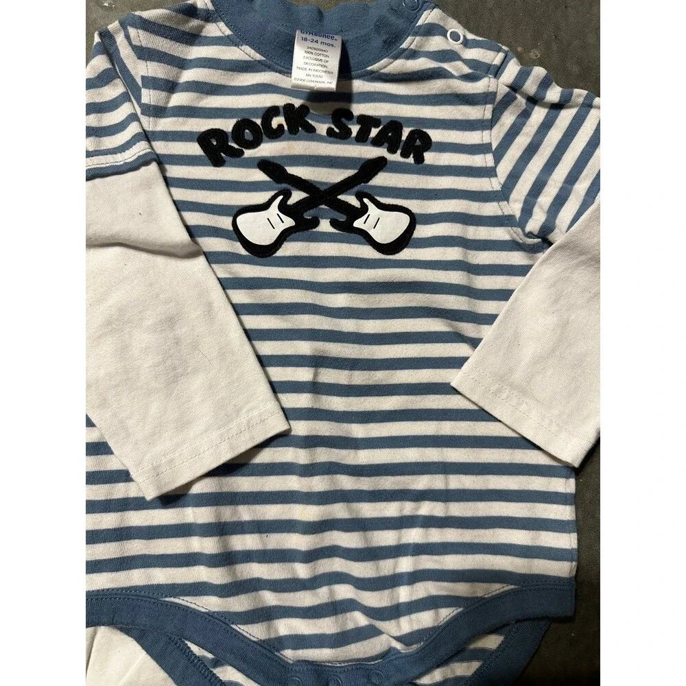 NEW Vintage Gymboree Lot Rockstar Make Noise Gymbo Shirts Pants 3p Bundle 12-18